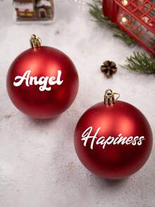 Personalized Christmas Balls, Customized Name Christmas Ornaments Label Paper, Christmas Balls, Personalized Christmas Decorations Label Paper, Surname Christmas Balls, Secret Santa Personalized Christmas Balls/Named Christmas Tree Ornaments/Customized Name Ornaments/Christmas Gifts For Family Or Friends, Random Colors - Multicolor - View 5