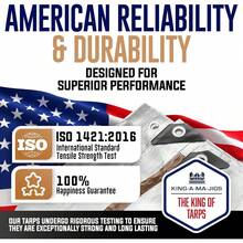 10x10 Heavy Duty Tarp, 10 Mil Thick, High Durability, Tear & Fade Resistant, UV Treated, Grommets Every 18 Inches (10' X '10') - 8X10 - View 11