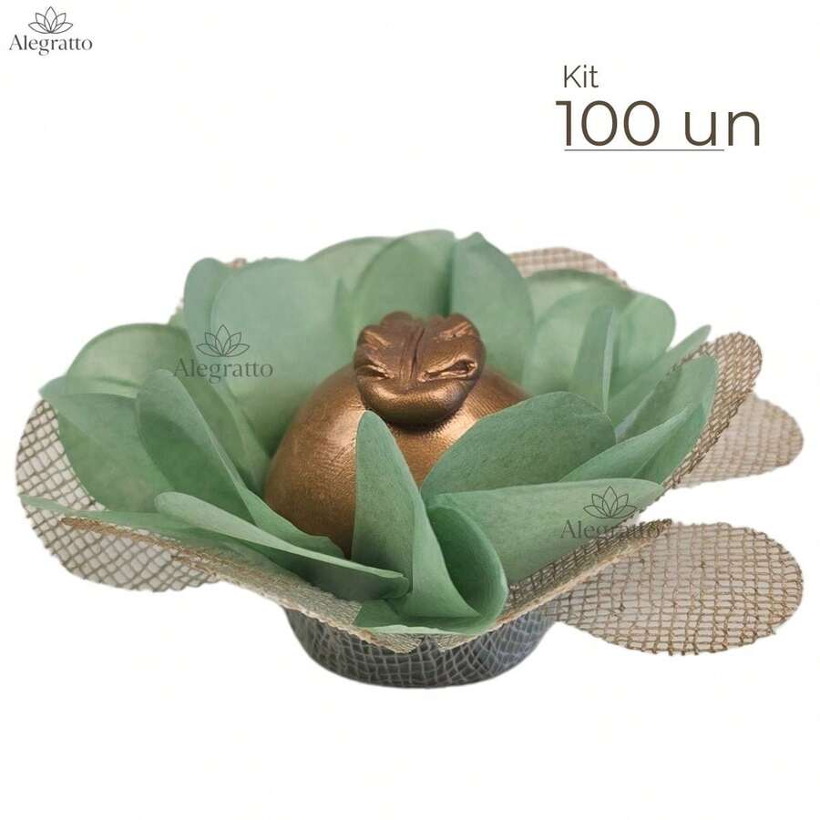 Kit Of 100 Lunita Paper Cupcake Wrappers With Fabric Screen For Fine Sweets – Wedding Birthday Party - 橄欖綠 - 查看 1