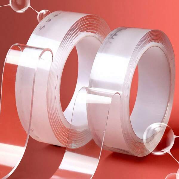 1 pieza Cinta adhesiva doble cara nano, sin rastro, adecuada para coche, pared, vidrio, sin residuos