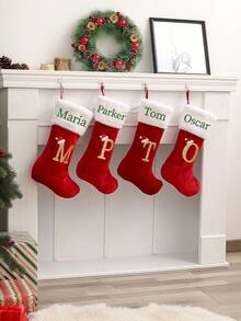 Personalisierte Buchstaben Weihnachtssocken, individualisierte Namens-Weihnachtsdekoration Socken, Weihnachtsdekorationen, Weihnachtsgeschenke für die Familie, Weihnachtsandenken