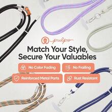 Correa de mueca y cordn 2 en 1 para telfono celular, correa antirrobo para telfono para hombres y mujeres, correas de mueca ajustables para telfonos - Salvia - Ver 7