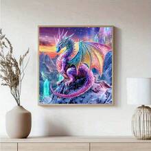 1 Set - 11x11 Inch/15.7x15.7 Inch Full Drill Diamond Painting DIY Kit, Colorful Dragon, Perfect For Beginners, Ideal Gift For Home Wall Decor, Relaxing Craft Kit | Frame Not Included - Multicolor - View 12