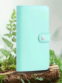 دفتر تخطيط مالي مع مشبك معدني، محفظة مقاس محفظة مصنوعة من جلد اصطناعي لتتبع الأموال والتخزين النقدي والتدوين، تصميم متين وسهل التنظيف مع إغلاق بزر، ملصق ذهبي وحلقة قلم - منظم مالي كبير السعة للرجال للأعمال والسفر والمصرفية - بسيط وأنيق، سهل الوصول، محفظة نقدية