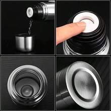 Stainl Steel Thermal Bottle For Hot And Cold Drinks Travel Coffee Mug With Cup Water Flask Vacuum Insulated Tumbler 17 Oz/500ml Sier - Bạc - Xem 4