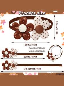 قطعتان من ربطات العنق الملونة للحيوانات الأليفة في فصل الخريف والشتاء، تمنح رفقة مريحة للحيوانات الأليفة. مناسبة للكلاب والقطط الصغيرة، تتميز بربطات عنق زهرية ثلاثية الأبعاد بأنماط عشوائية