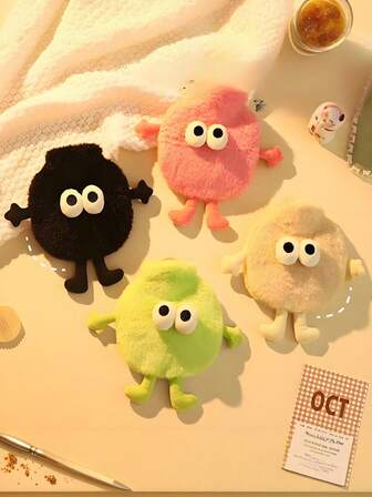 Cute-Style Mini Coal Ball Hot Water Bottle - Anti-Burst And Slip-Resistant Design, Available In Different Colors, Featuring Adorable Plush Patterns. Ideal For Indoor And Outdoor Use During Winter, Keeping Hands And Feet Warm. Household Item, Hand Warmer. Christmas Gifts, Hand Warmers, Gifts For Men, Stocking Stuffers, Hand Warmers Rechargeable