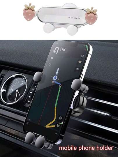 1 Stück Autobelüftungs-Halterung, Halterung für iPhone, Handy, GPS, Freisprecheinrichtung, Autohalterung, verstellbar, Autohandyhalterung, für Männer und Frauen beim Fahren, ultraleicht, ultrakompakt und platzsparend - perfektes Geschenk zu Geburtstagen, Ostern und Weihnachten