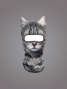 1 szt. Unisex Outdoor Maska na twarz z filtrem UV i wzorem 3D zwierząt, zabawna maska do uprawiania sportu, jazdy na rowerze, jazdy na nartach, odpowiednia na codzienne wyjścia