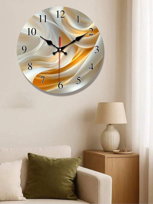 Modern Abstract Geometric Pattern Wooden Wall Clock, Silent Japanese Quartz Movement, No Drip Sound, Ideal For Living Room, Bedroom, Kitchen, Office Decor, Perfect Valentine'S Day, New Year, Birthday Gift, Kitchen Wall Clock | Abstract Design | Quartz Movement, Wall Clock Decor