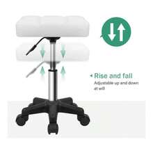 Square Rolling Stool With Wheels Stool Chair Swivel Stool Salon Massage Spa Stool Black - White - View 6