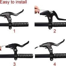 山地自行车 V 型刹车卡钳套装 AL 山地自行车 BMX 巡洋舰线性拉力带刹车片、线、杆和安装工具