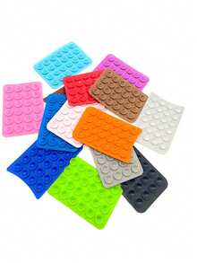 1 Piece Double-Sided Suction Cup Silicone Phone Sticky Handle, Suction Phone Case Holder, Hands-Free Sticky Phone Handle For Selfie And Video, Phone Finger Grip Holder