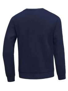 男士保暖内衬套头衫，休闲圆领运动服，户外跑步健身训练长袖连帽衫，秋冬