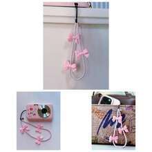 - Correa de pulsera con abalorio para telfono celular, correa universal para telfono celular, bonita correa de mueca, cadena de abalorio, accesorios hechos a mano para bolsas de cmara - Bow Beau - Ver 1
