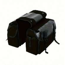 Multifunctional Side Bag Large Capacity Motorcycle Bike Rear Pannier Bag Wear-Resistant Canvas Gear Bag - Màu Khaki - Xem 2