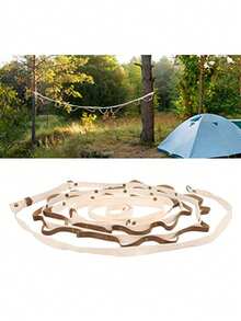 Tendedero de viaje, línea de ropa portátil, con mosquetón para acampar al aire última intervensión, cruceros, patio trasero interior - Multicolor - Ver 5