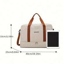 Borsa da weekend per la notte, portatile, per sport all'aperto, borsa da viaggio di grande capacità per yoga e fitness con scomparto per scarpe