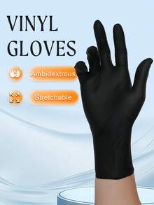 20/50/100pcs Disposable Nitrile Gloves, S/M/L/XL, Black Waterproof And Oil-Resistant Gloves, Kitchen, Cleaning, Multi-Purpose Gloves