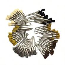 10 peças de escova de polimento em formato de caneta combinada com haste de 2,35 mm para polimento de joias, cerdas/fio/fio de cobre, escova em formato de caneta para polimento de joias, adequada para ferramentas rotativas