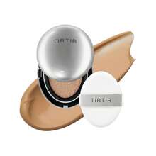 TIRTIR [*Mini Size*] Mask Fit Aura Silver Cushion Makeup 35N Walnut 4.5g | Lightweight Buildable Coverage + Soft Semi-Glow Finish Korean Base Makeup - 35N Óc chó - Xem 1