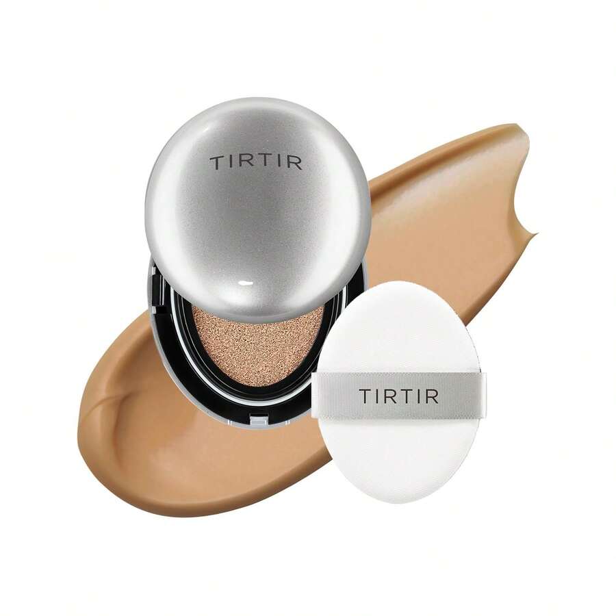 TIRTIR [*Mini Size*] Mask Fit Aura Silver Cushion Makeup 35N Walnut 4.5g | Lightweight Buildable Coverage + Soft Semi-Glow Finish Korean Base Makeup - 35N Óc chó - Xem 1