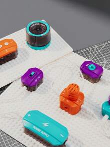 一套DIY电路实验积木玩具，适合3岁以上男孩，趣味物理启蒙科学迷你实验套装，圣诞节和新年礼物 - 電路組合積木玩具 - 查看 7