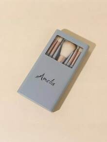 5pcs Personalized Makeup Brush Set With Mirror, Customized Makeup Brush Case, Portable Travel Makeup Kit, Suitable For Bridesmaids, Weddings, Valentine's Day, Mother's Day Gifts, Daily Makeup Set - Multicolor - View 15