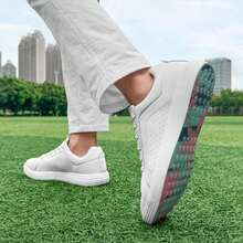Spikeless Golf Shoes Men Professional Golf Foowears Luxury Walking Footwears For Golfers Outdoorhalloween - 白黑-1 - 查看 2
