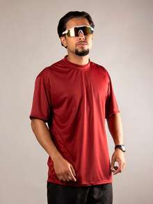 KIT 5 Men's Oversized Dry Fit T-Shirt Streetwear Shirt High Neck Premium Polyester - Nhiều màu - Xem 5