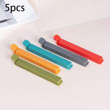 5 Different Color Food Bag Clips Snack Tea Bag Clips Candy Color Plastic Bag Clips Home Kitchen With Magnetic Sealing Clips