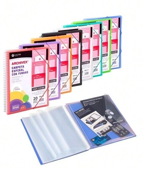 Carchivo - Archivex Star 30-Pocket Customizable Spiral Binder, Crystal - Multicolor - View 1