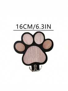 1pc Customized Wooden Bone-Shaped Dog Leash Hook With Engraved Name, Personalized Dog Collar Hanger Suitable For Collar And Leash, Durable Wooden Material, Adjustable Angle Metal Hook, 16*16cm Best Size, Puppy Paw Print Design, Great For Dog Lovers And Pet Home Decor - Multicolor - View 7