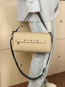 1pc Solid Color Nylon Fabric Zipper Closure Fashionable Casual Backpack, Handbag For Keys, Daily Essentials, Suitable For Men, Spring, Summer, Autumn, Daily, Work, Business, Shopping Phone Bag - Multicolor - View 3