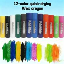 1 pieza Barra de pigmento sólido de secado rápido - Secado en 90 segundos, Set de 6 colores y Set de 12 colores, Adecuado para artistas, adolescentes, estudiantes - Colores vibrantes, Aplicable para aprendizaje, oficina y efectos acuarela, Textura de crayón vívida. Aprendizaje, oficina, acuarela 3 en 1. Herramienta creativa para niños y niñas. Regalo de cumpleaños, herramienta de pintura, regalo de Navidad - Multicolor - Ver 9