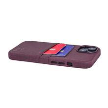 14 Card Case With Built-In Metal Plate For Magnetic Mounting & 2 Card Holder Pockets: Luxe M2 Wallet, Canvas Style Synthetic Leather ( 14, Burgundy){"Size_name":"14","Color_name":"Burgundy"} - 多色7 - 查看 9