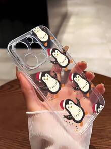 1pc Fashionable Personalized Christmas Penguin Pattern Full Coverage Transparent TPU Anti-Fingerprint Phone Case Compatible With IPhone/Galaxy/IPhone16promax/16/16pro/16plus/11/15/15pro/15promax/12/13/14promax/Xs/Xr/11pro/11promax/12pro/12promax/13pro/13promax/7plus/14pro/14promax/14plus/7plus/8plus/8/Se2/12mini/13mini Soft Shell - Multicolor - View 4