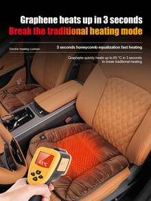 1 件装汽车加热座垫，毛绒保暖座套，冬季通用电热垫 - 均碼 - 查看 2