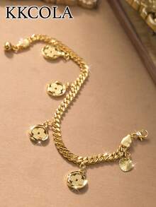 1 chiếc vòng tay thời trang đa năng, trang sức dự tiệc, ngày lễ, phù hợp hàng ngày, quà tặng cho người yêu, mẹ, con gái - Vàng - Xem 3