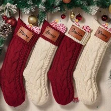 Personalized Family Christmas Stockings, 2025 Family Stockings With Names, Holiday Stockings, Custom Knitted Stockings, Holiday Decorative Gifts, Engraved With His Name, Perfect Christmas Gift,Festive Calendar - Multicolor - View 5