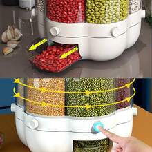 NetHong Sealed Food Container Grain Box Grain Dispenser Rice Tank - Green - View 7