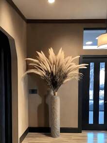 1 Pc Large Modern Resin Floor Vase -24 Inch /30 Inch Tall - Bohemian Style, Elegant Stripe Relief Texture, Ideal For Pampas Grass Container, Autumn Office/Home Decor, Wedding Decorations, Halloween And Christmas Decoration, Holiday Decoration Room Decor Flower Vase Glass Vase - Multicolor - View 8