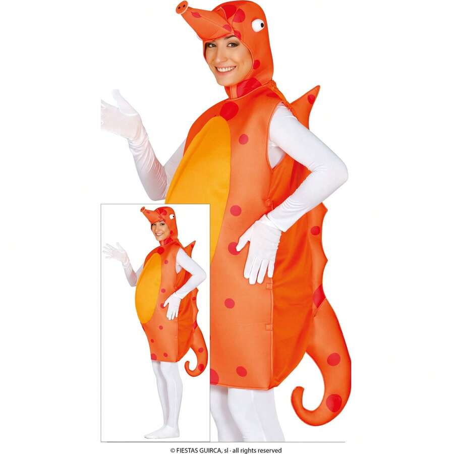 Fiestas Guirca Disfraz de Caballito de Mar para Adultos, Disfraz de Animales Marinós para Fiestas Temáticas, Ideal para Carnaval, Diferentes Tallas en Múltiples Colores y Diseños, Adecuado para Celebraciones, Eventos y Disfraces de Grupo - Envío GRATIS ✅ Entrega 24/48h a España (península) - Multicolor - Ver 1