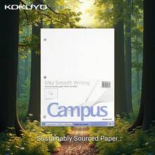 KOKUYO 5x5 Graph Paper, Loose Leaf Paper 8.25&#34;X11&#34;, 100 Sheets, Smooth Writing Surface, Bleed Resistant Filler Paper For Math, Engineering, Art Projects. Japan Import (WSG-NO-887G2)