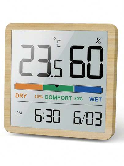 New Digital Indoor Thermometer Hygrometer LCD Display Temperature Humidity Sensor Meter Weather Station, Suitable For Home, Office And Garden