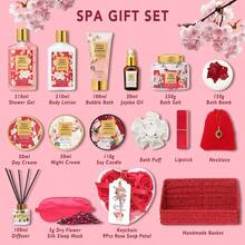 Gifts For Women Mothers Day Gifts For Mom 26Piece Luxury Bath And Body Gift Basket Set Bath Gift Set With Necklace Perfect For Christmas Birthday Gifts For Women Anniversary Holiday Gift - 紅色1 - 查看 2