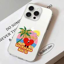 Funda transparente para teléfono Maluma "Yo Perreo Sola" compatible con iPhone 16/15/11/13/14 Pro Max Plus/X/Xr/Xs Max/12mini - Funda clara compatible con 17 Case, 17 Pro Case, 17 Pro Max Case - Z7 - Ver 2