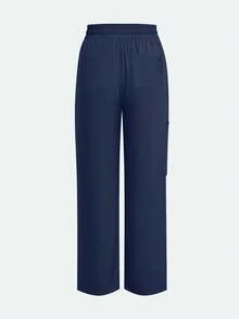 cimmuovere Celana Menyusui Wanita, Celana Nyaman, Celana Polos Sederhana dengan Banyak Saku dan Resleting, Cocok untuk Musim Semi - Navy Blue - View 2