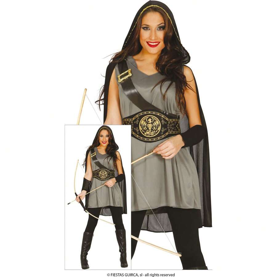 Fiestas Guirca Adult Archer Costume With Dragon Design And Gold Details For Fun At Themed Parties And Fantasy Events, Decorative Accessory To Complete Your Medieval Look, Available In Multiple Sizes - Multicolor - View 1