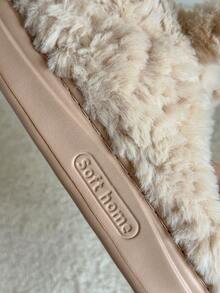 Damskie pluszowe kapcie z motywem owcy z kreskówek, słodkie, materiałowe, na Halloween, do wnętrz, na zimę, grube, na imprezę i do domu